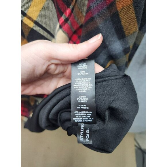 Jessica Howard Womens Plaid Flared Bell-Sleeve Tunic Dress 1X Multicolor Polyest - Picture 4 of 6